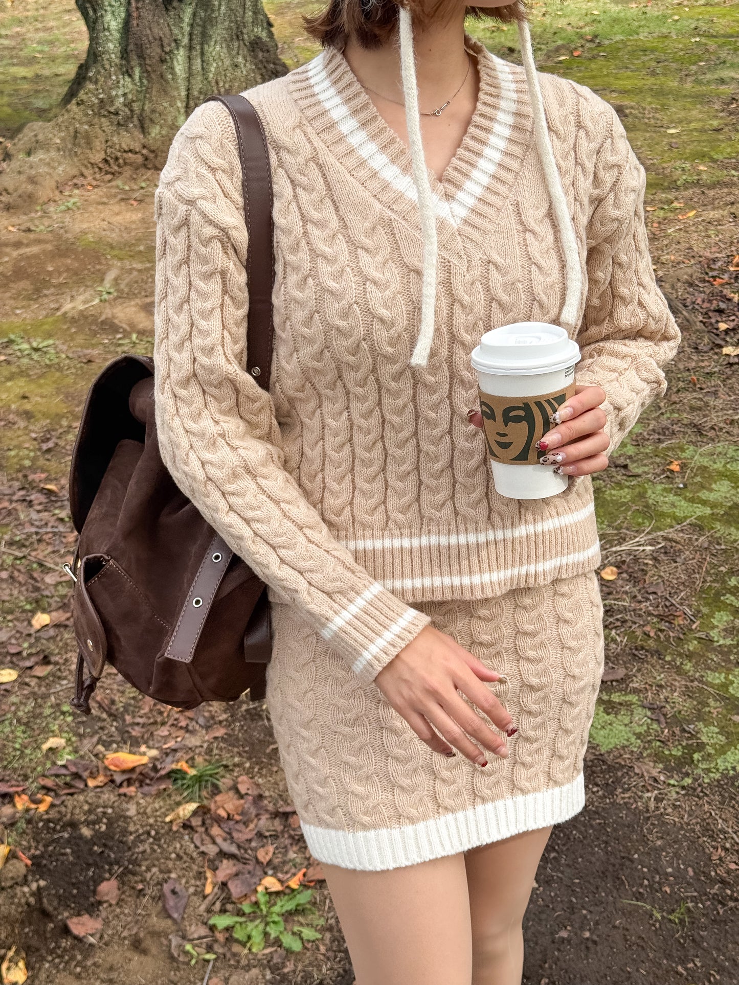 ライン入りニットセットアップ