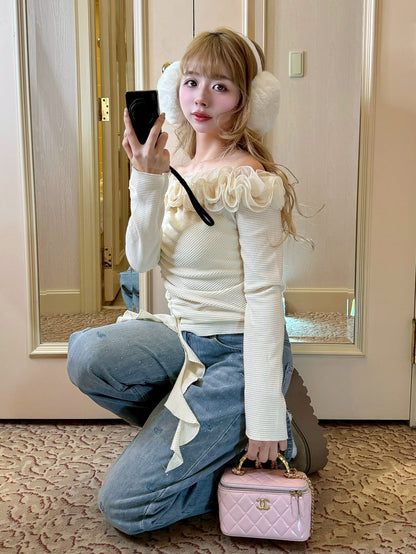 フレンチフリルトップス