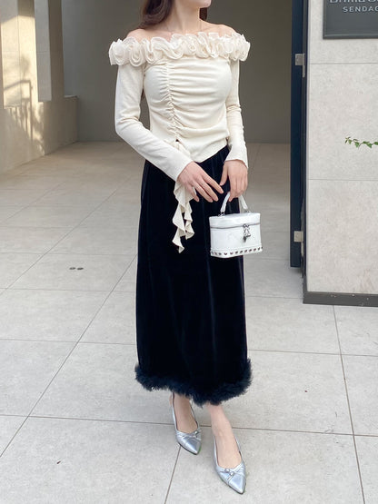 【Official限定】ファーベロアミモレスカート