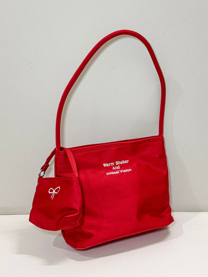 【Official限定】刺繡ロゴ入りサテンミニBAG