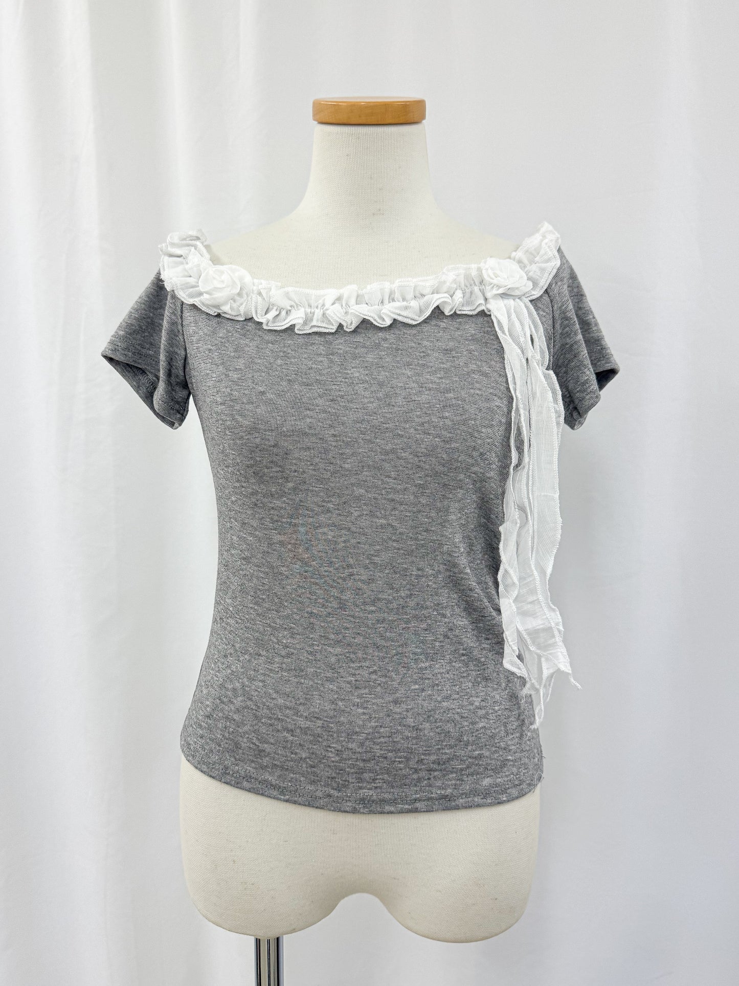 ローズフリルTシャツ
