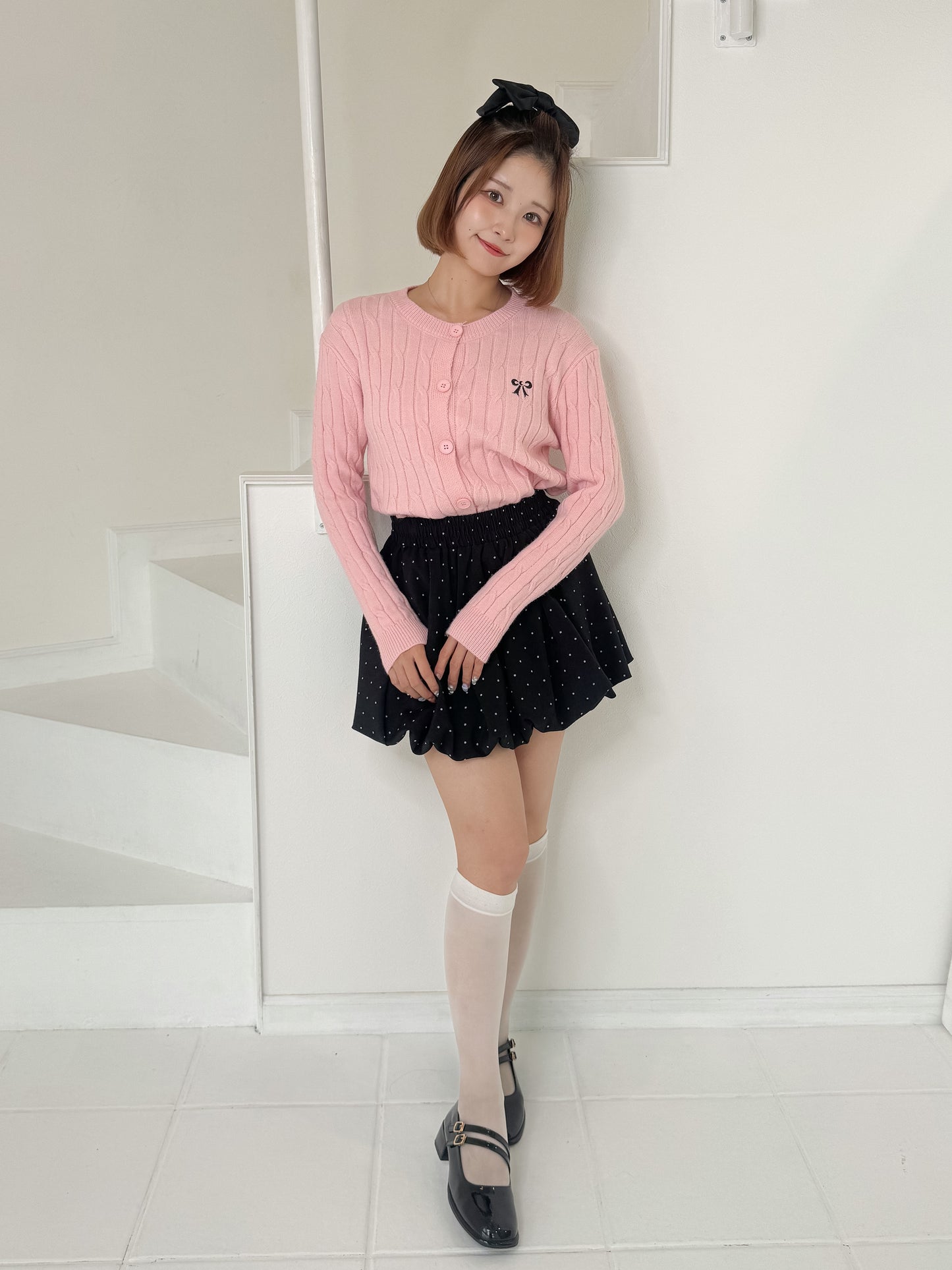 【Official限定価格】リボン刺繍ニットカーディガン