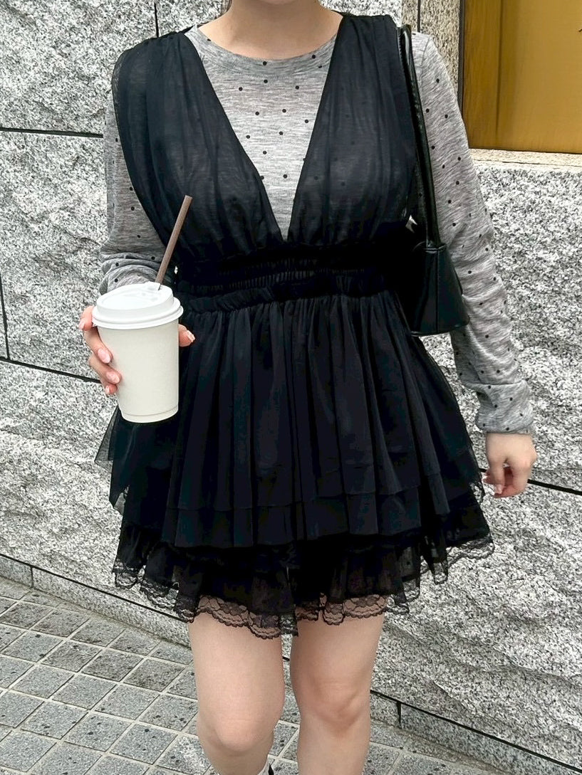 【Official限定価格】チュールペプラムビスチェ