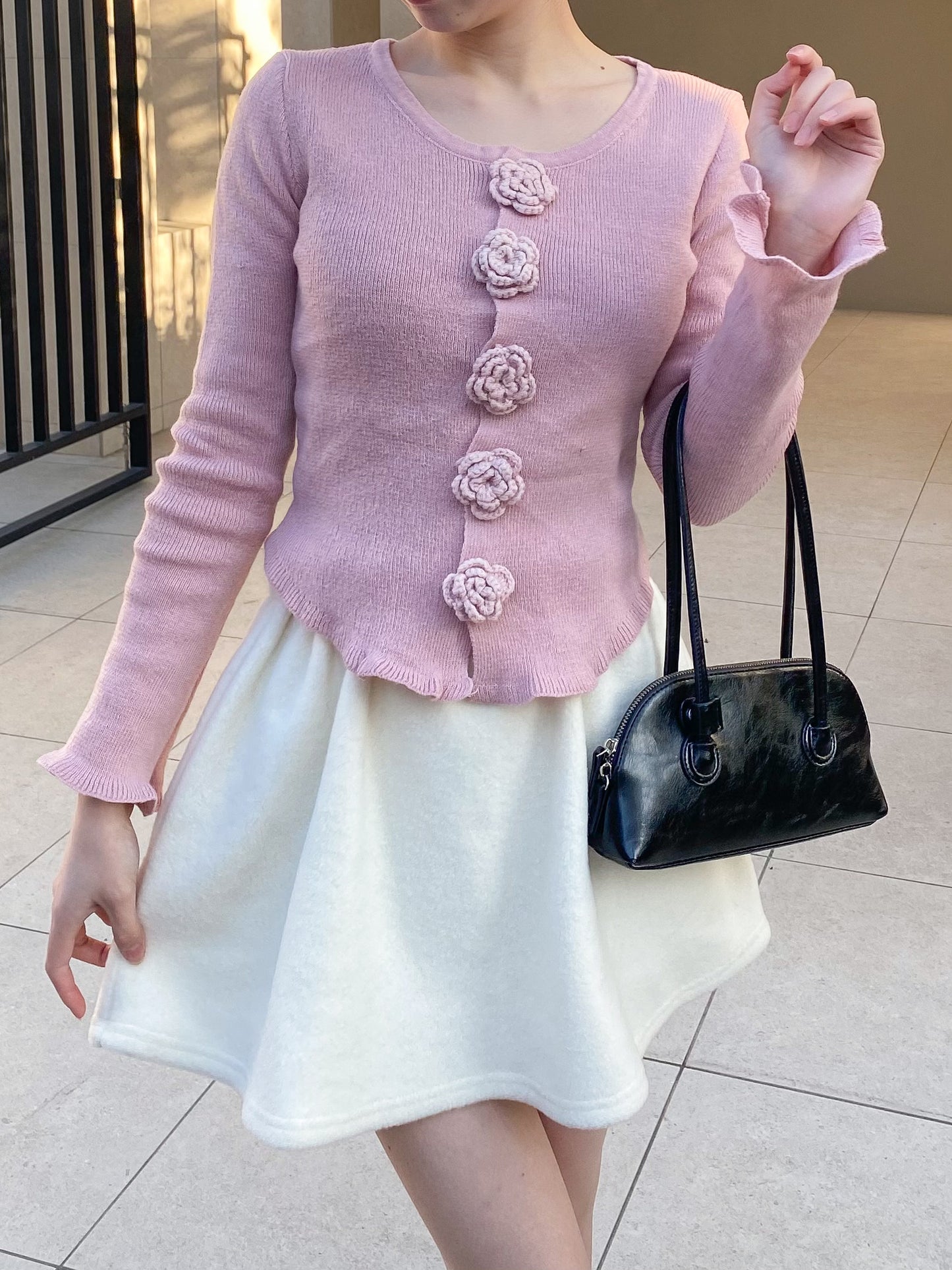 【Official限定価格】フラワーヘムトップス