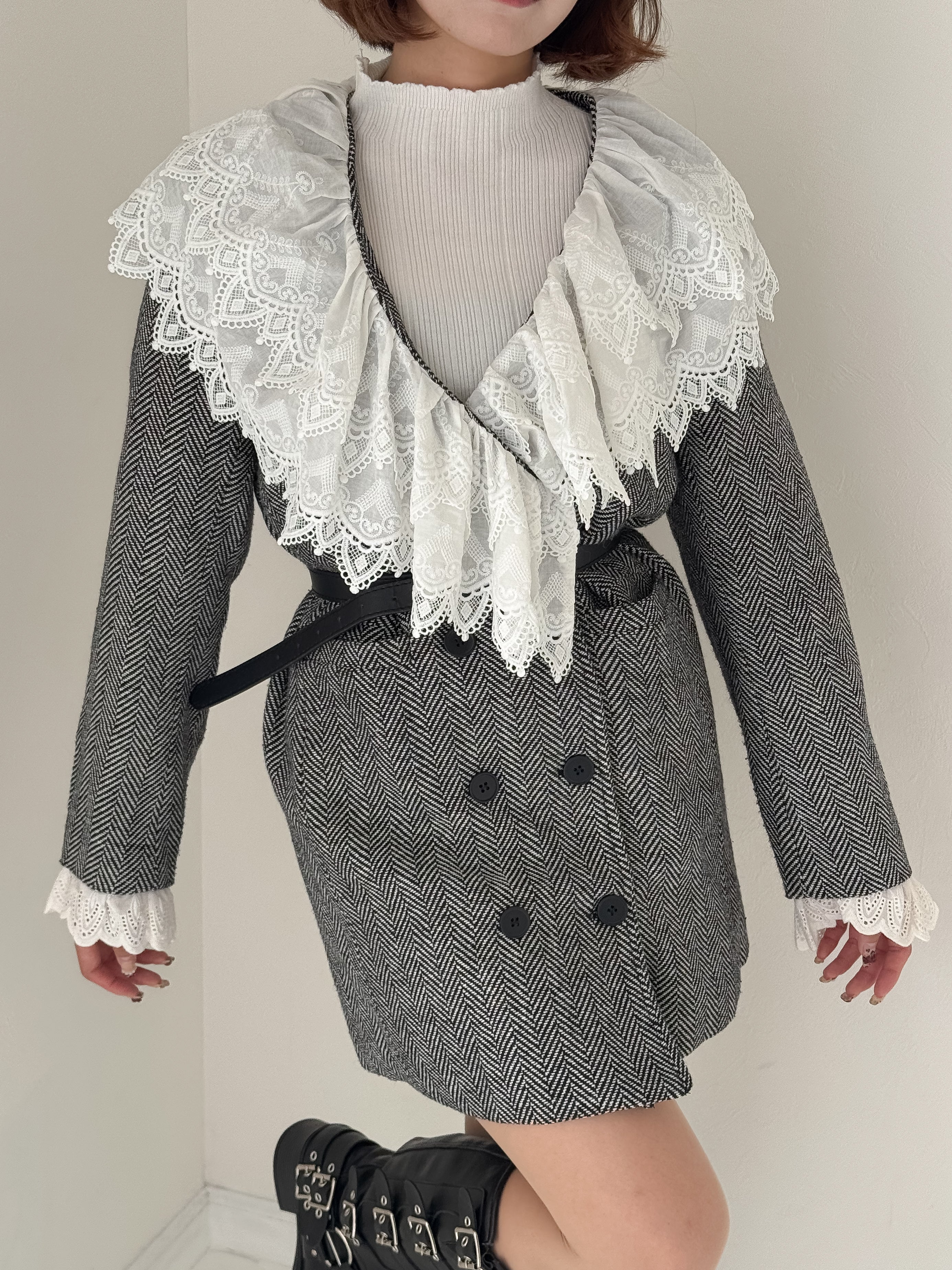 スクエアチェックレノクロス レースジャケット ICB｜スクエアチェック