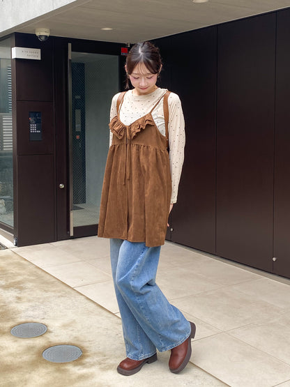 【Official限定価格】スエードキャミワンピース