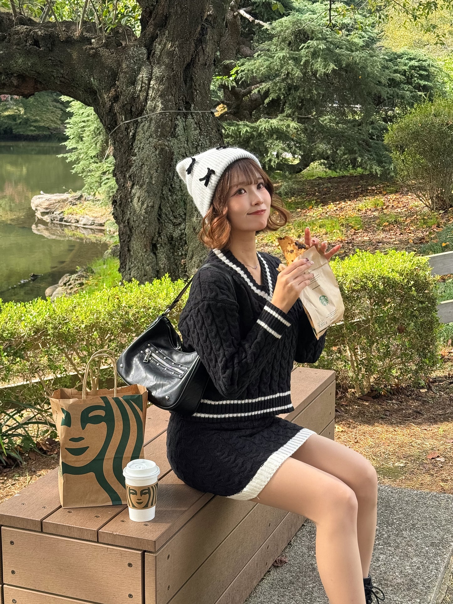 ライン入りニットセットアップ