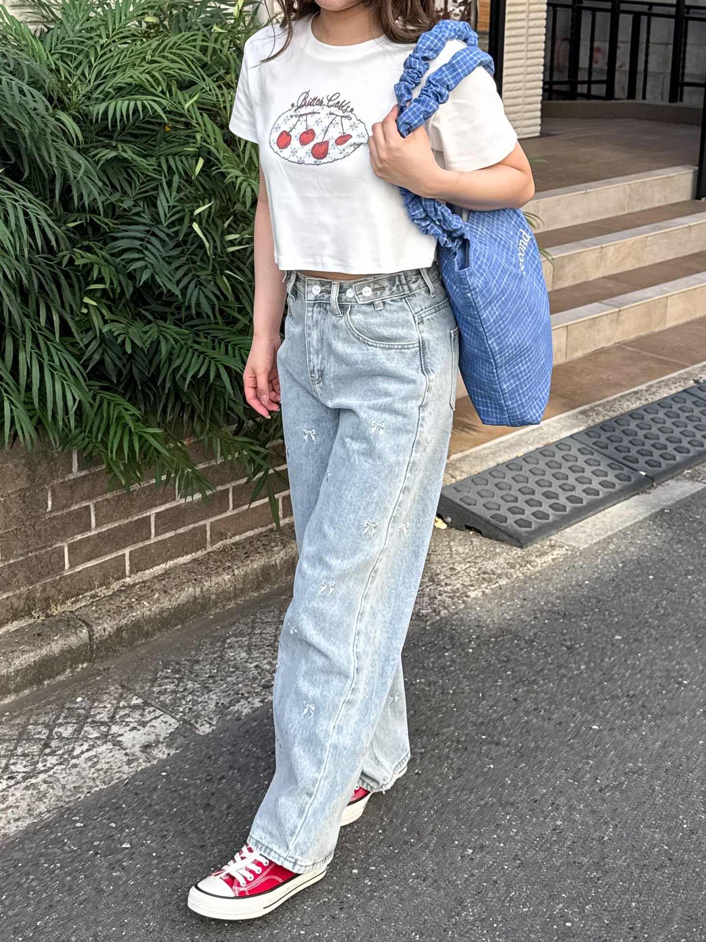 チェリークロップドTシャツ