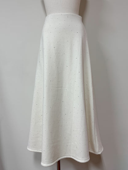 ラインストーンフレアロングスカート