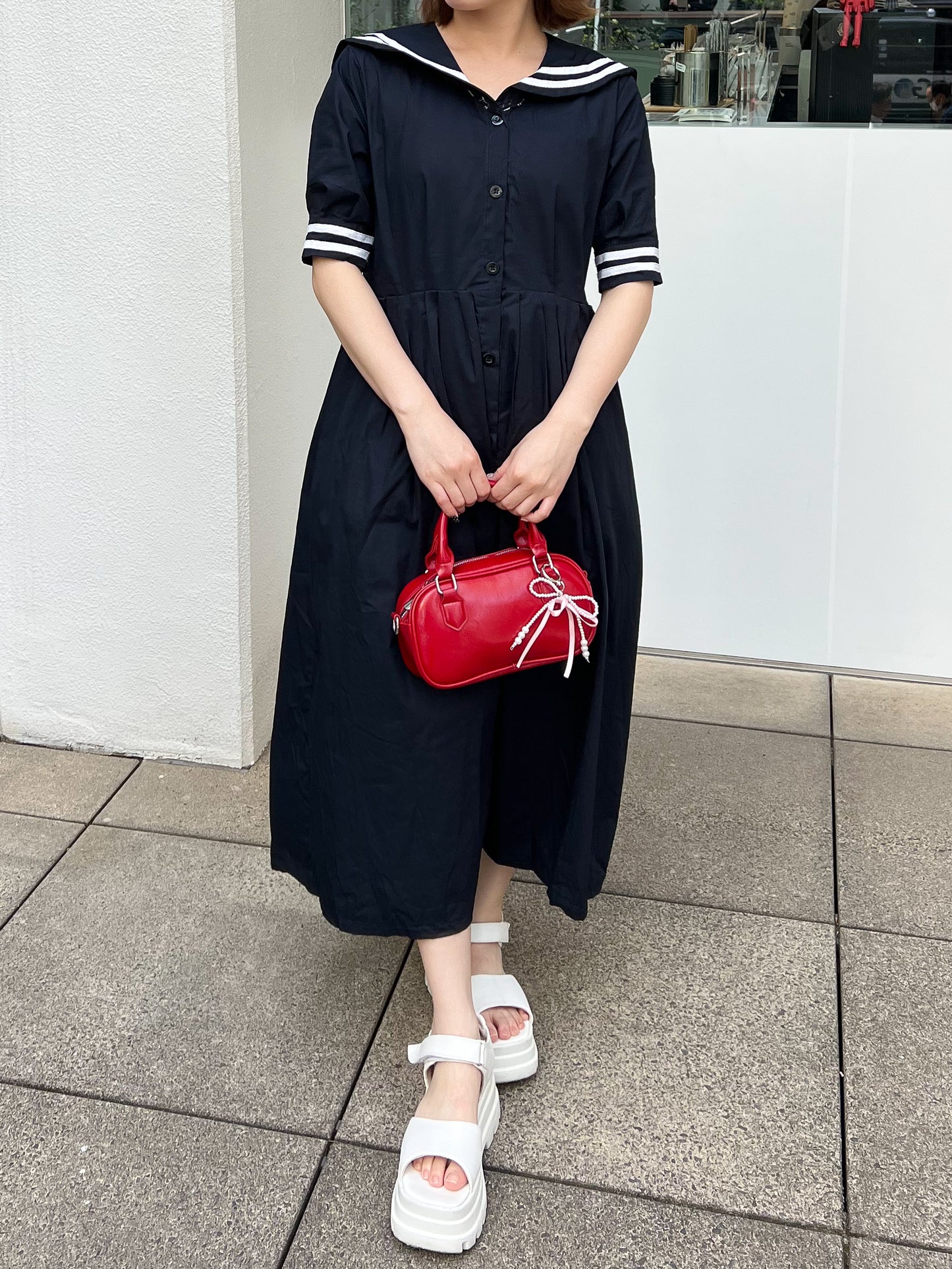【Official限定価格】セーラー襟ワンピース