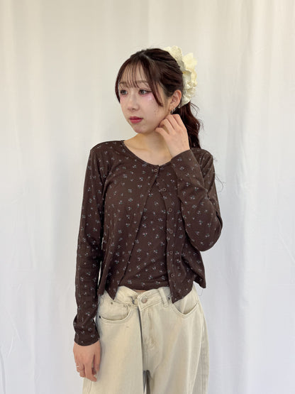 【Official限定】花柄アンサンブルカーディガン