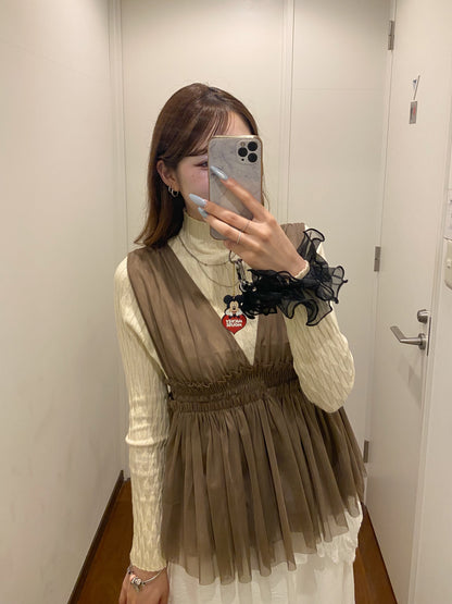 【Official限定価格】チュールペプラムビスチェ