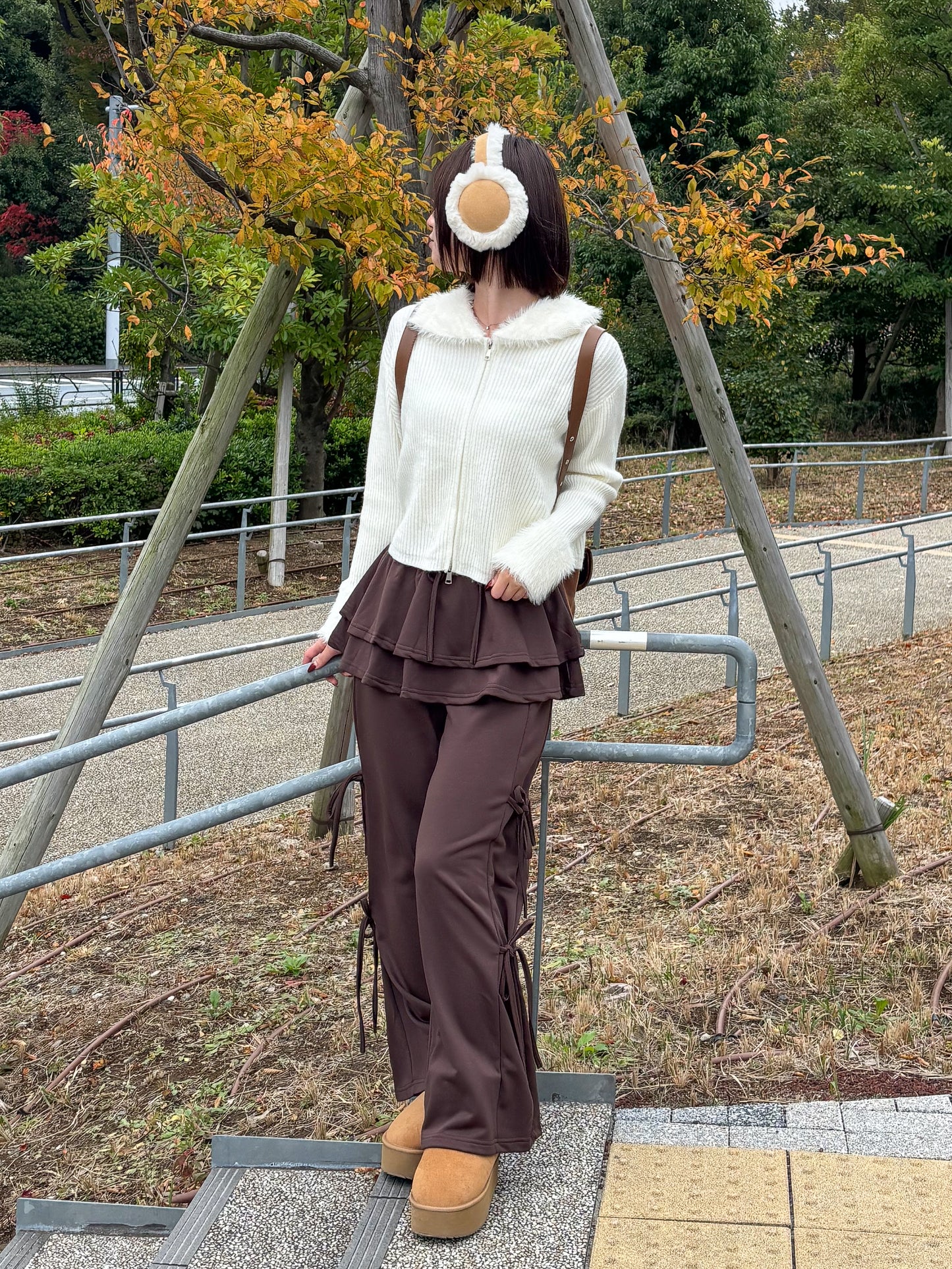 【Official限定価格】ジップ付きシャギードッキングニット