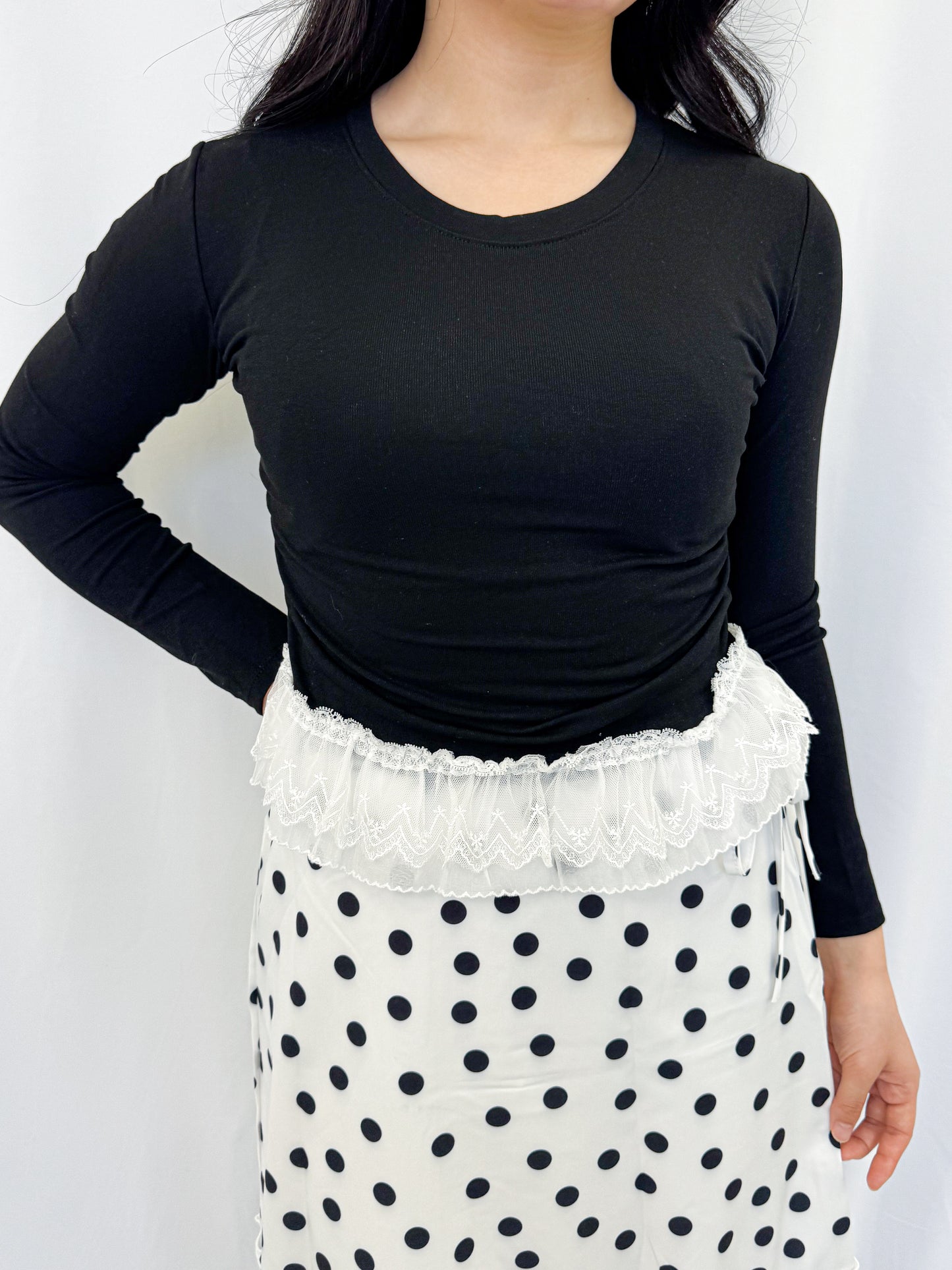 【Official限定価格】レースフリル付きロンT