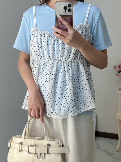 ドットキャミドッキングTシャツ