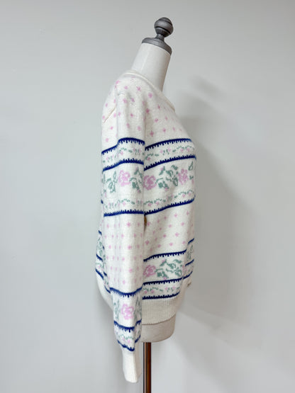 【Official限定価格】ビンテージ風フラワーニット