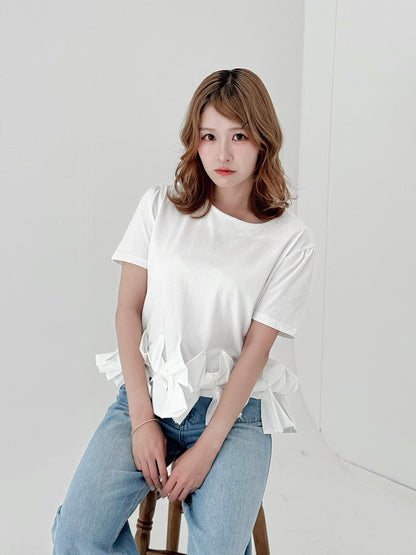 ウエストリボンTシャツ