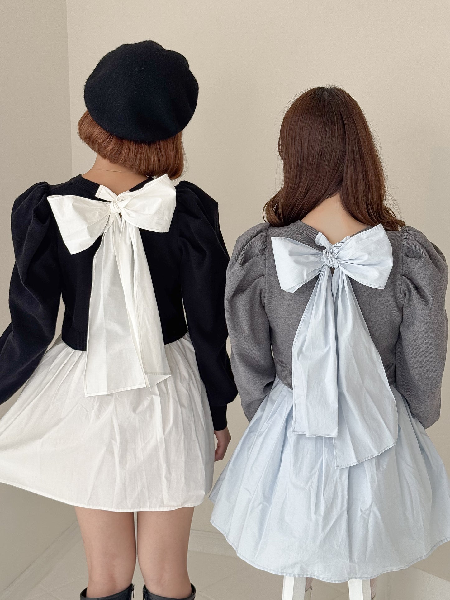 【Official限定価格】バックリボンパフスリーブチュニック