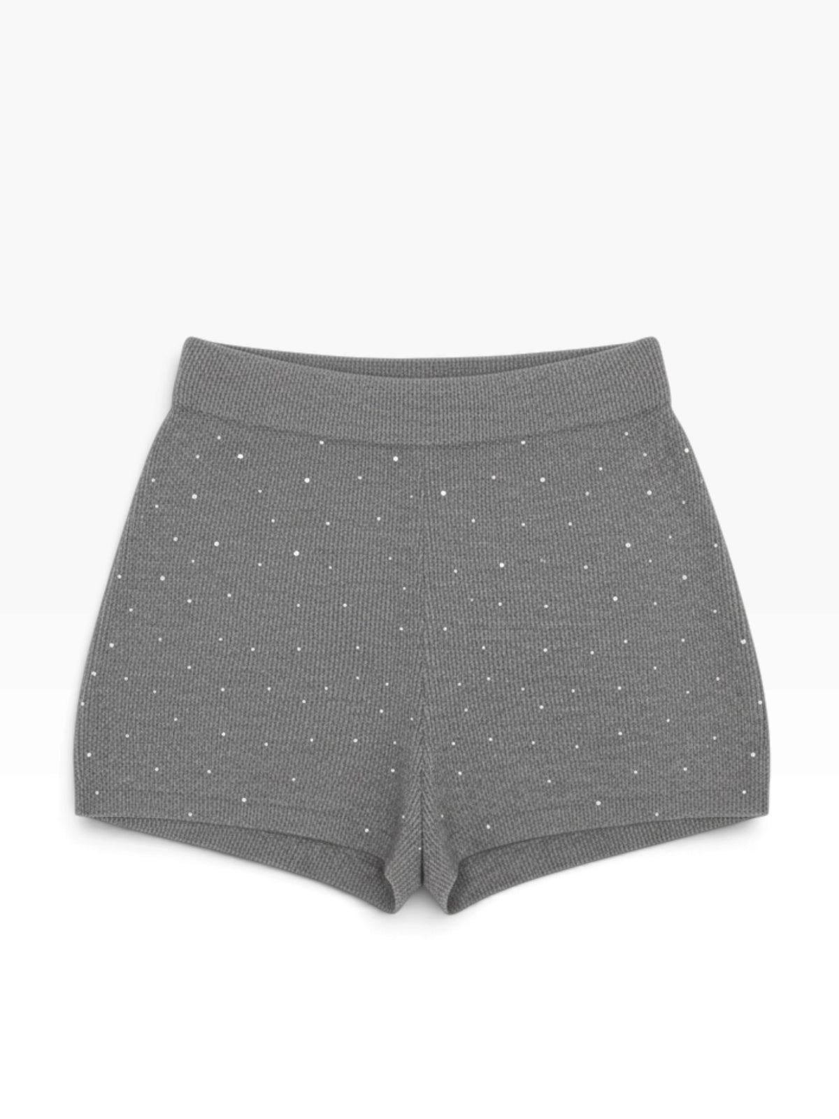 ラインストーンニットパンツ