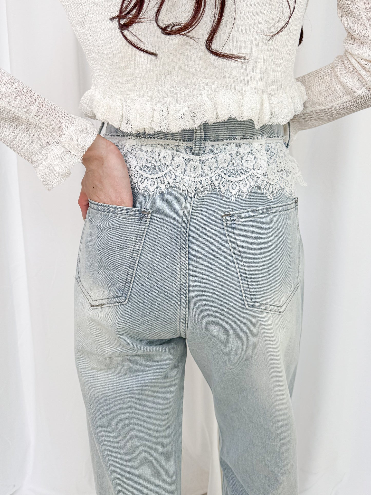 【Official限定価格】ウエストレースデニムパンツ