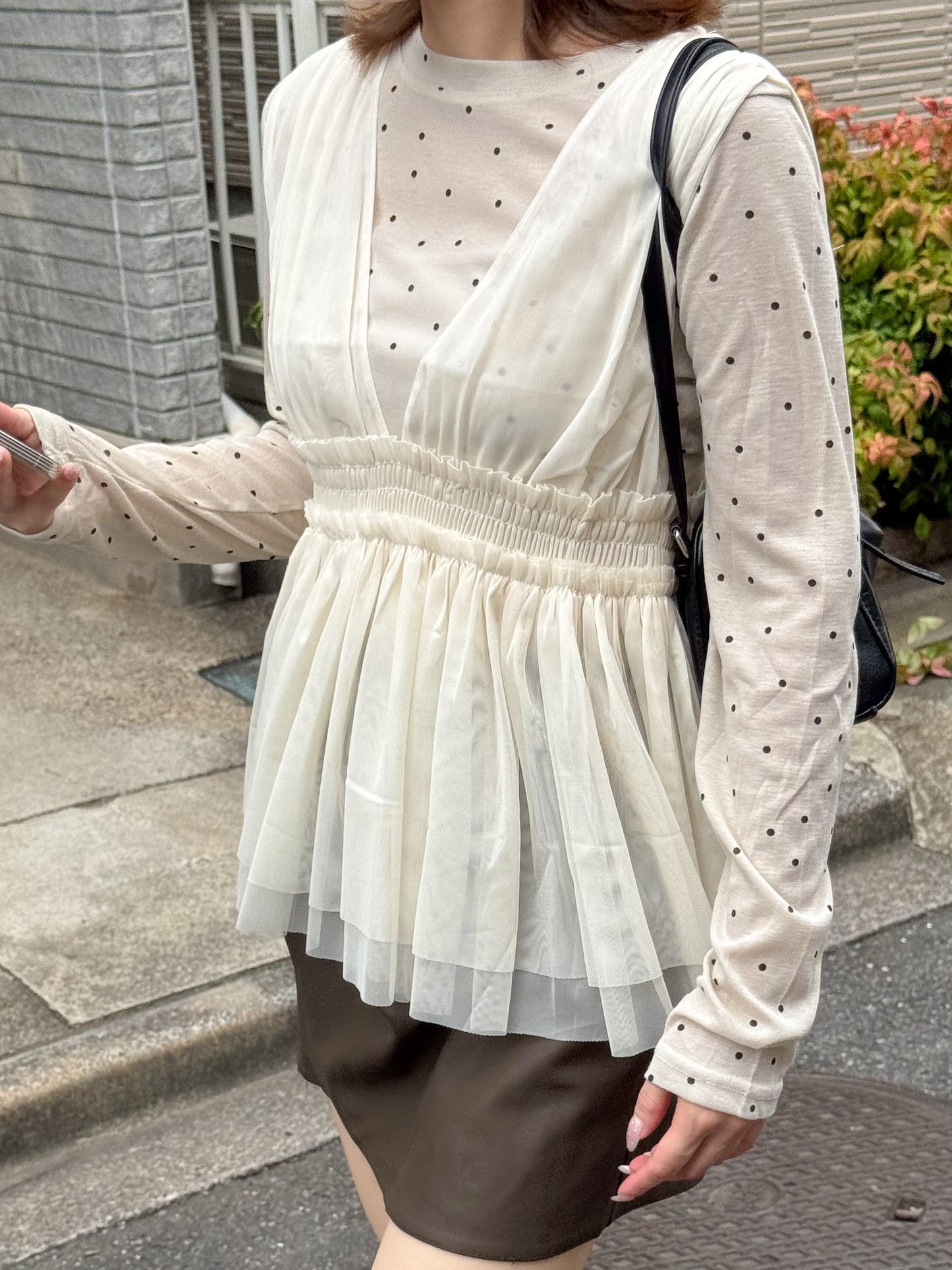【Official限定価格】チュールペプラムビスチェ