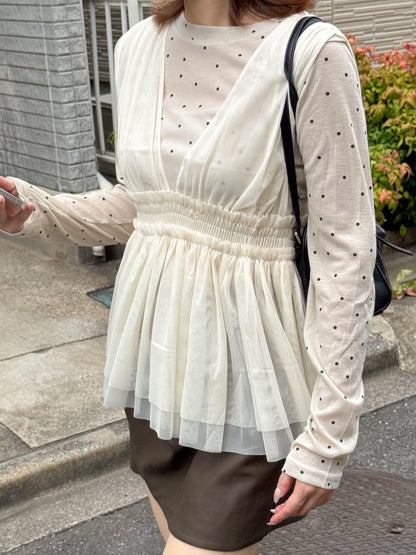 【Official限定価格】チュールペプラムビスチェ