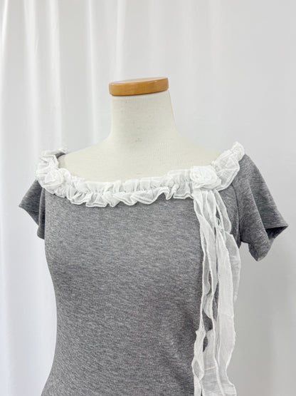 ローズフリルTシャツ