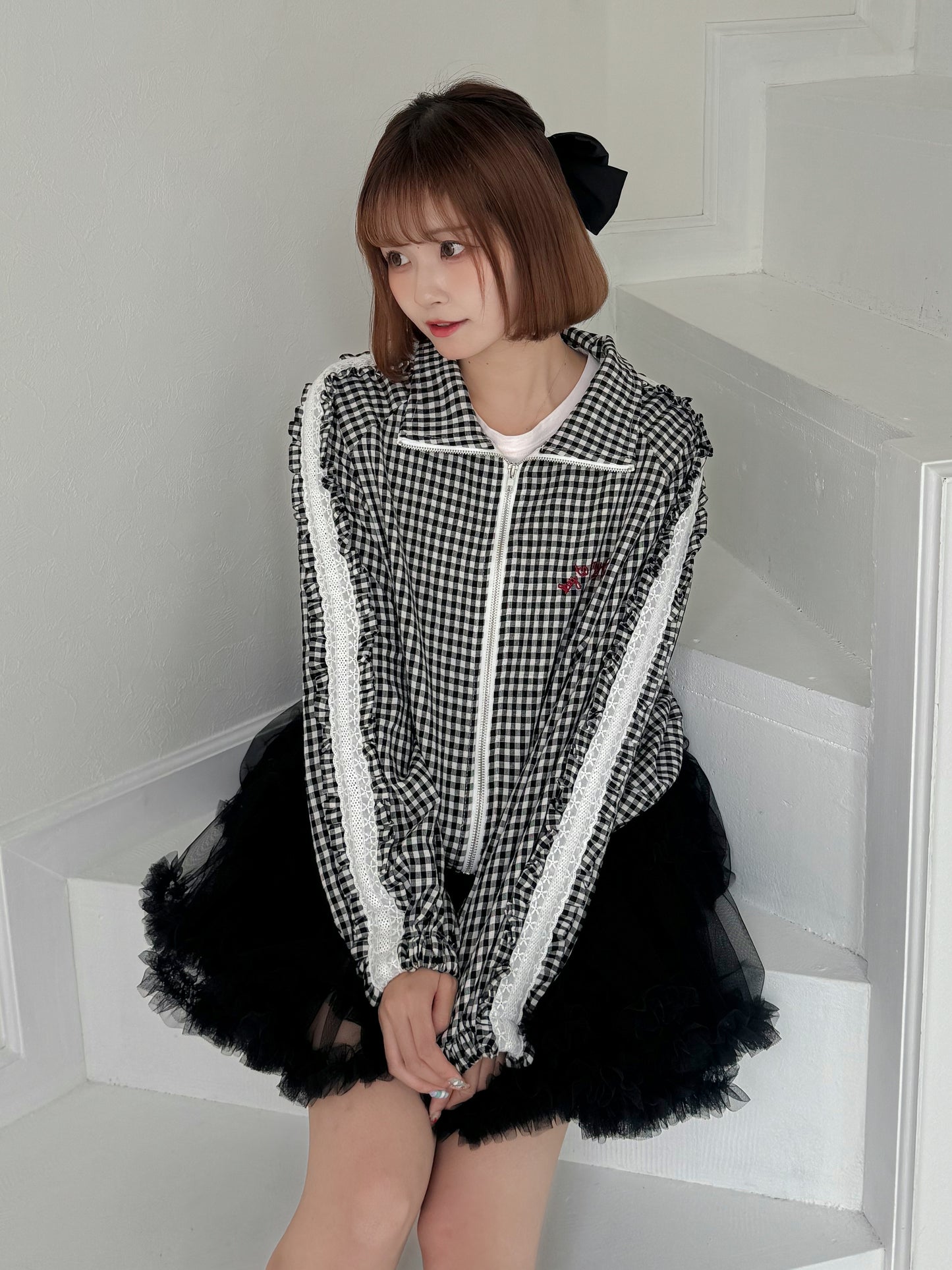 【Official限定価格】レースフリルブルゾン