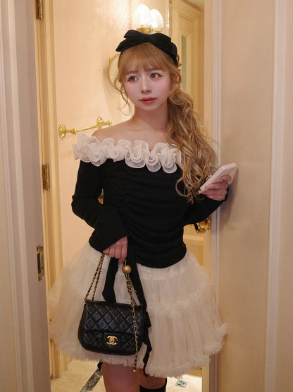 フレンチフリルトップス