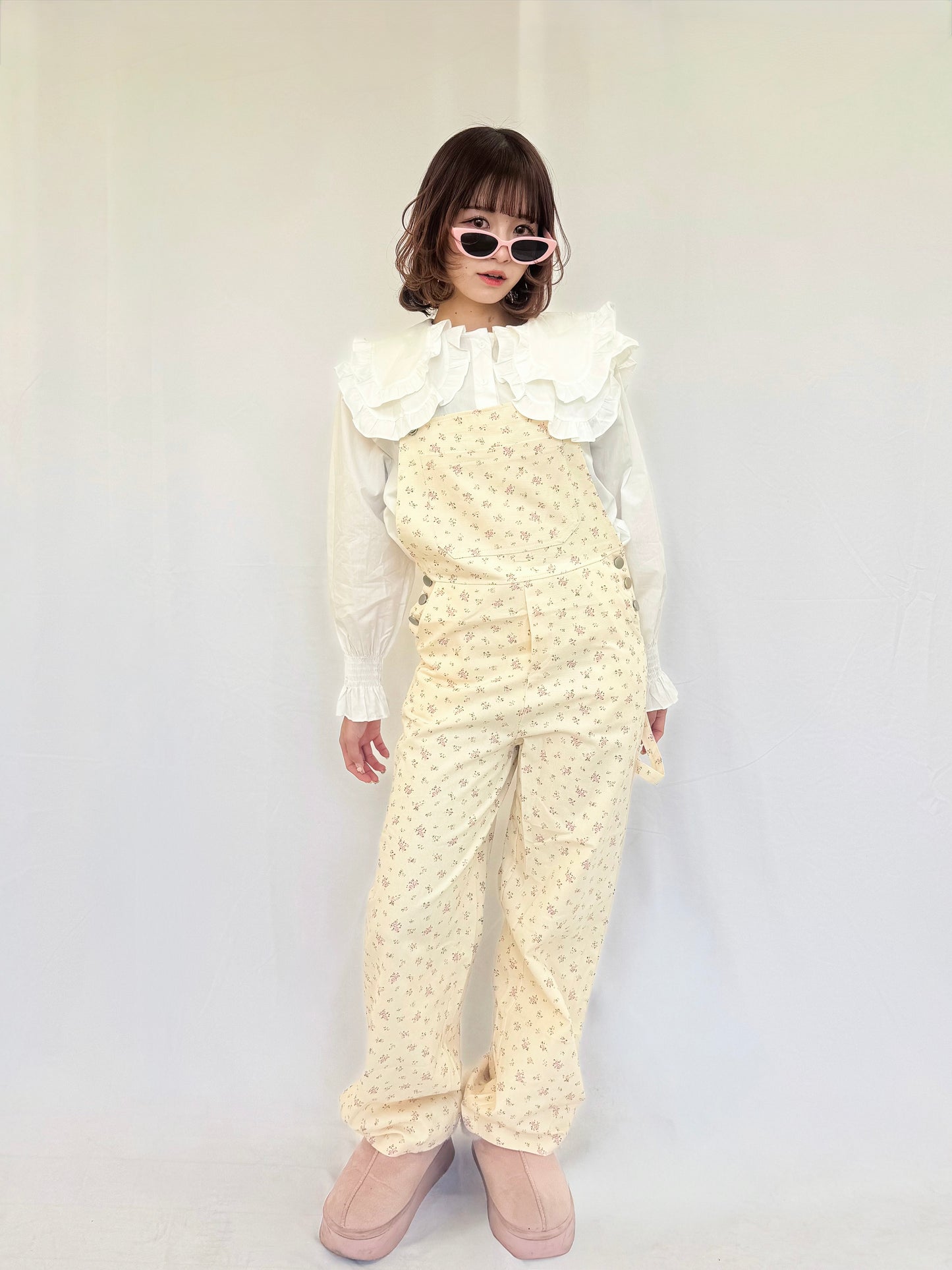 【Official限定】小花柄オーバーオール