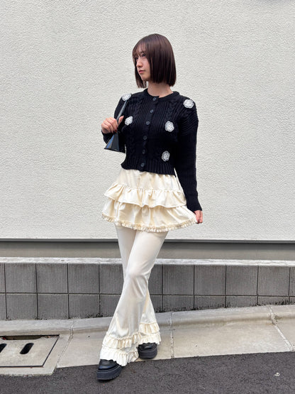 【Official限定価格】フラワーケーブルニット