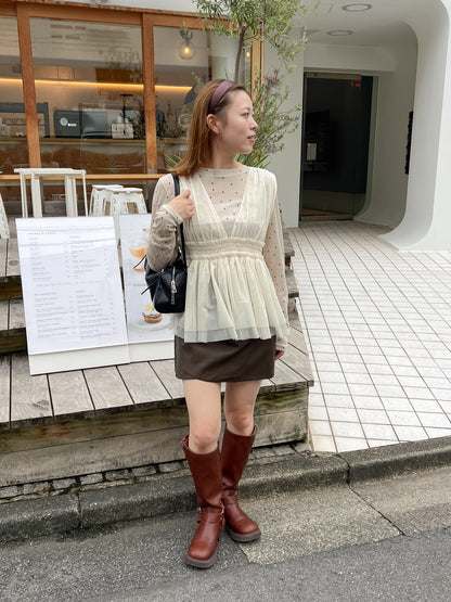 【Official限定価格】チュールペプラムビスチェ