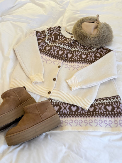 リボンノルディックニットセットアップ