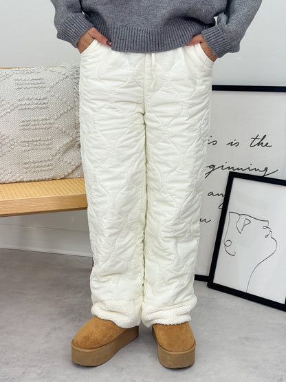 キルティングフリースパンツ