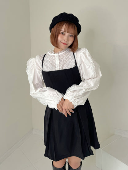 【先行販売】フリルパフスリーブコットンブラウス