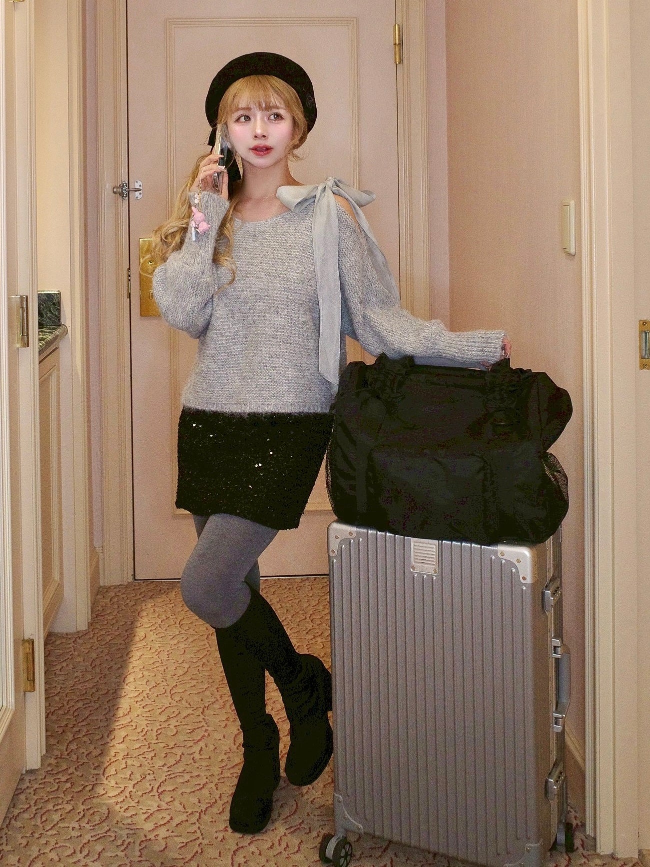 スパンコールミニスカート