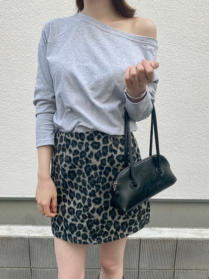 【Official限定価格】ヒョウ柄台形スカート