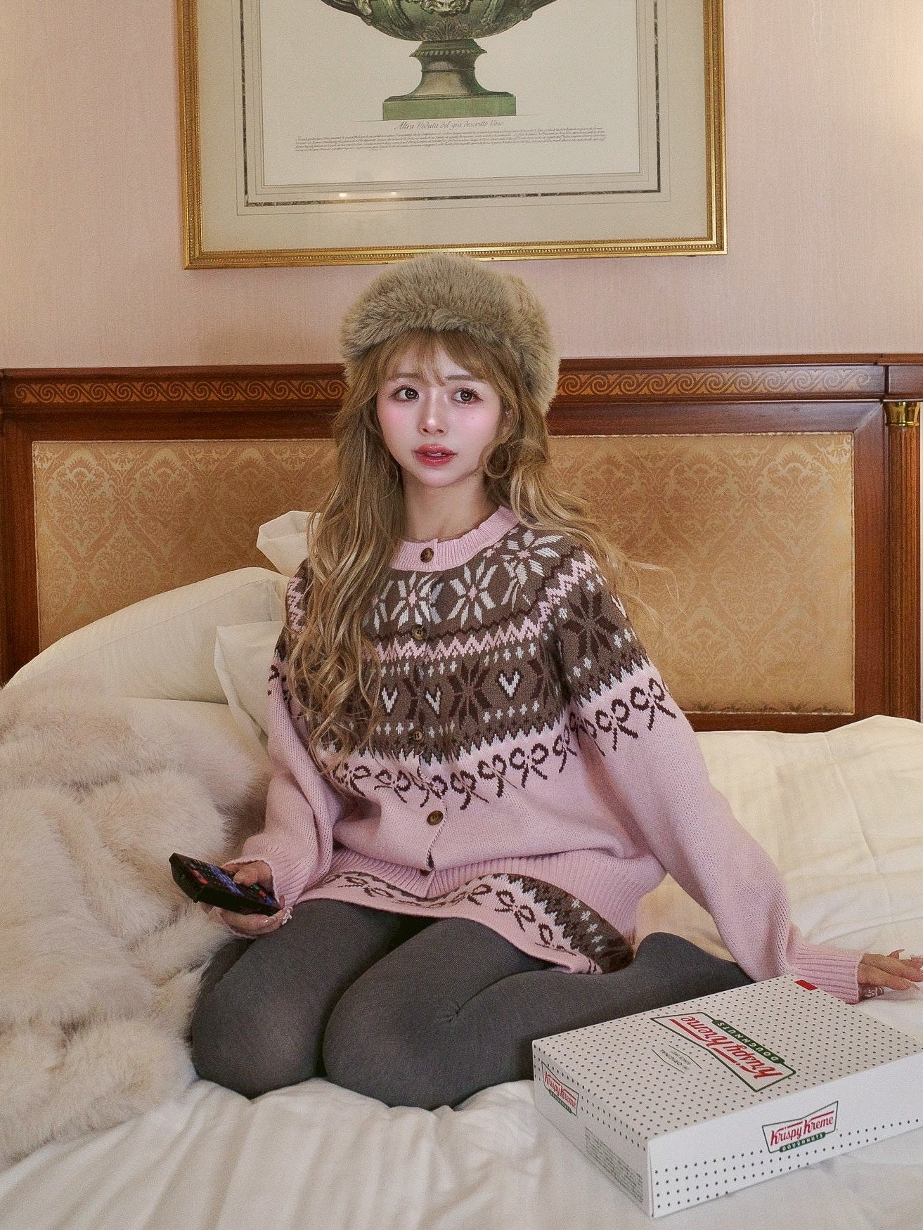 リボンノルディックニットセットアップ