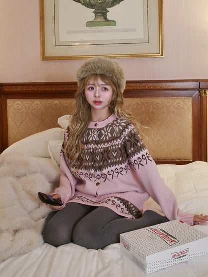 リボンノルディックニットセットアップ