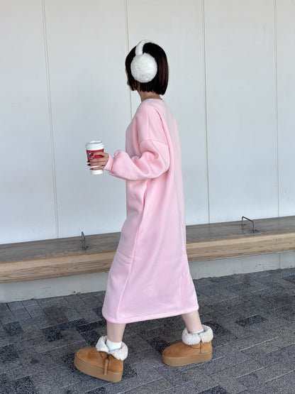【Official限定価格】裏起毛スエットロングワンピース