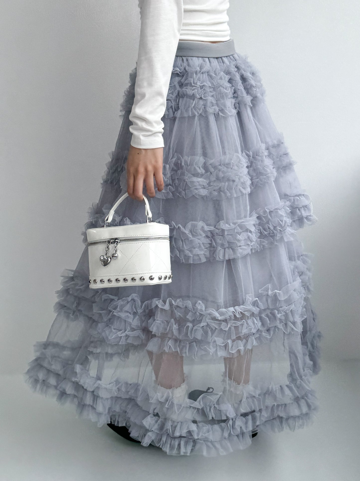 【Official限定価格】ボリュームチュールロングスカート