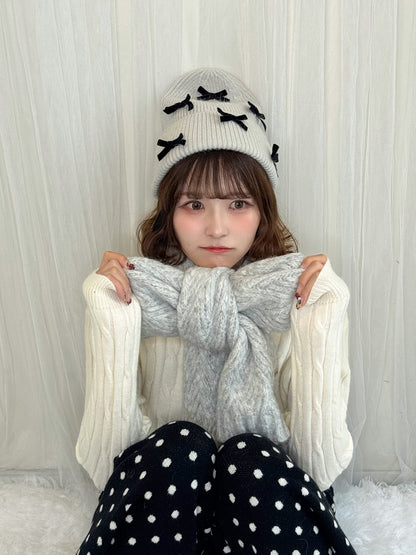 リボンニットキャップ