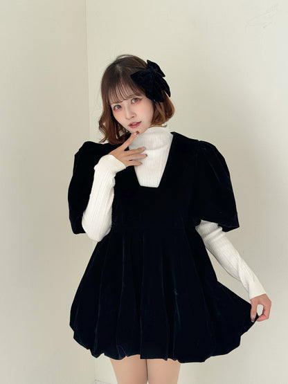 【Official限定】バルーンベロアワンピース