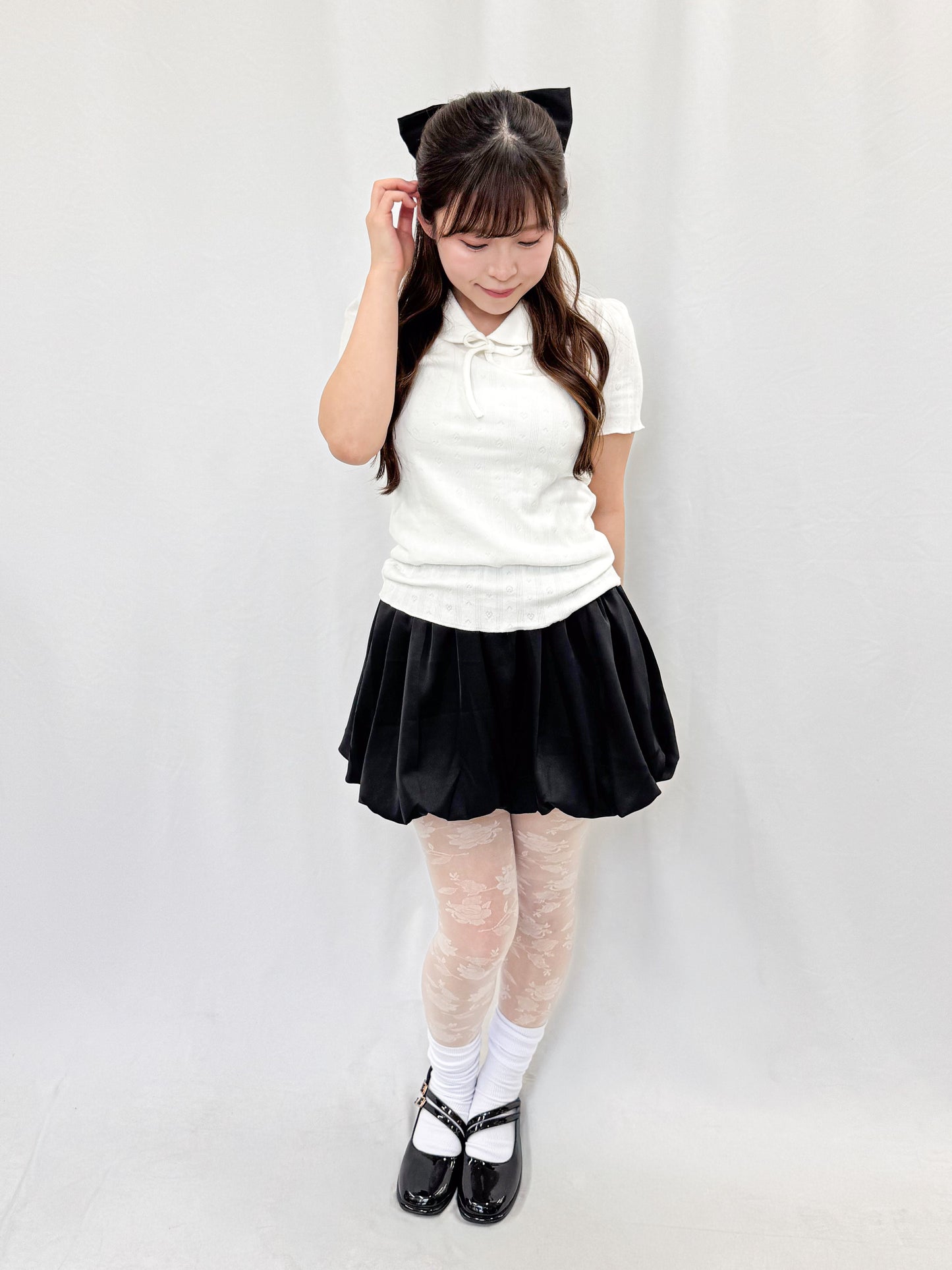 サテンバルーンスカート