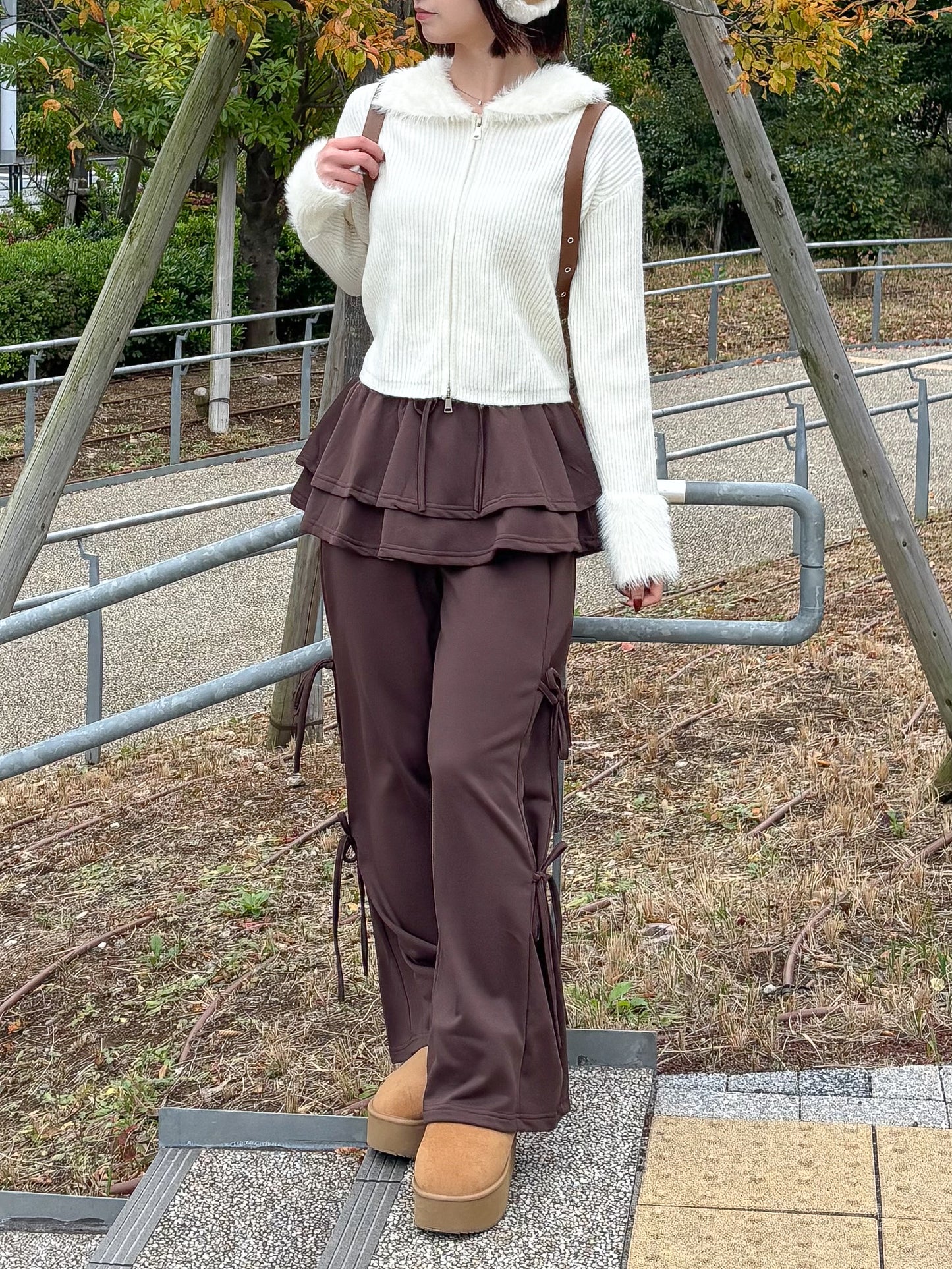 【Official限定価格】ジップ付きシャギードッキングニット