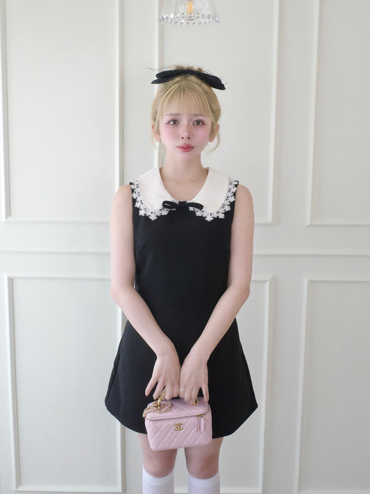 襟付きフレンチガーリーワンピ