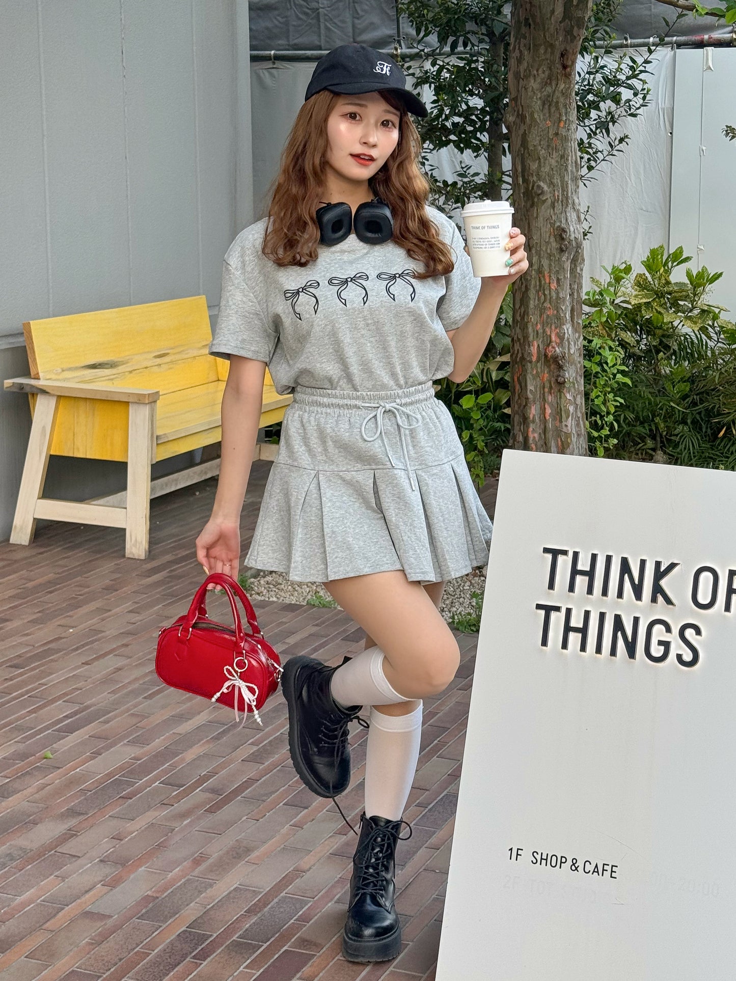 リボン刺繡スエットセットアップ