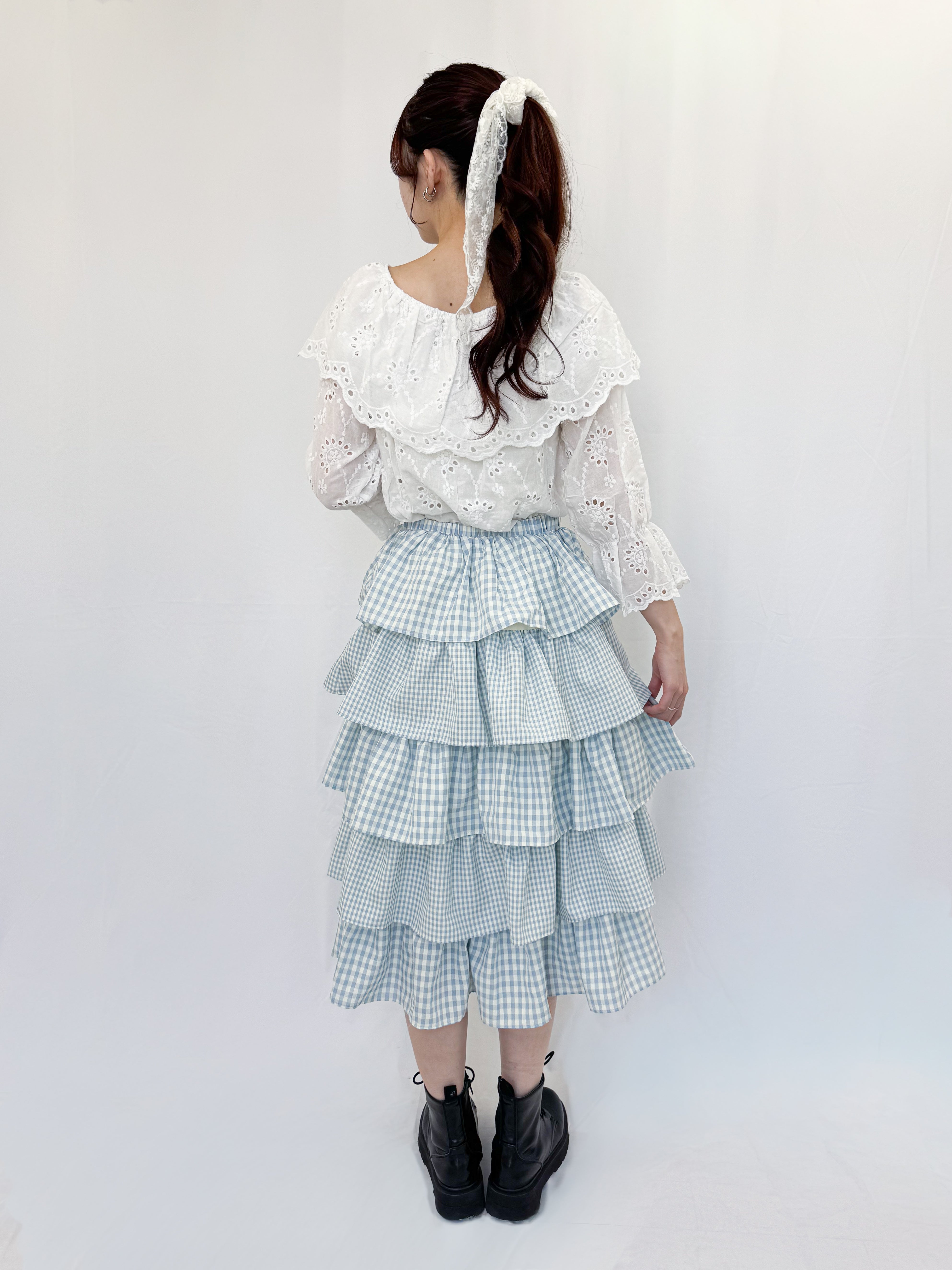 Official限定】ギンガムチェックティアードスカート – frunco