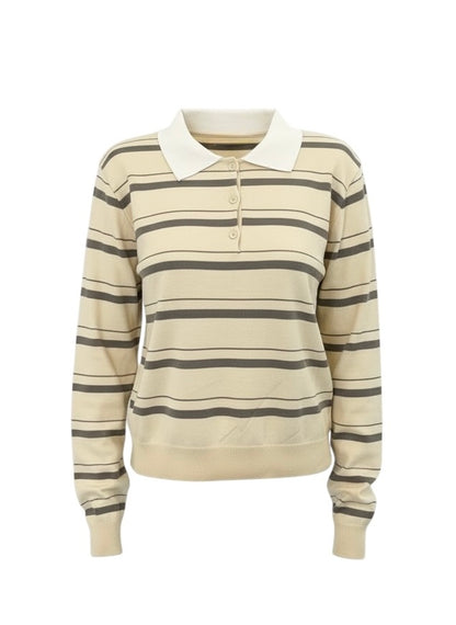 【Official限定価格】襟付きボーダーニットトップス