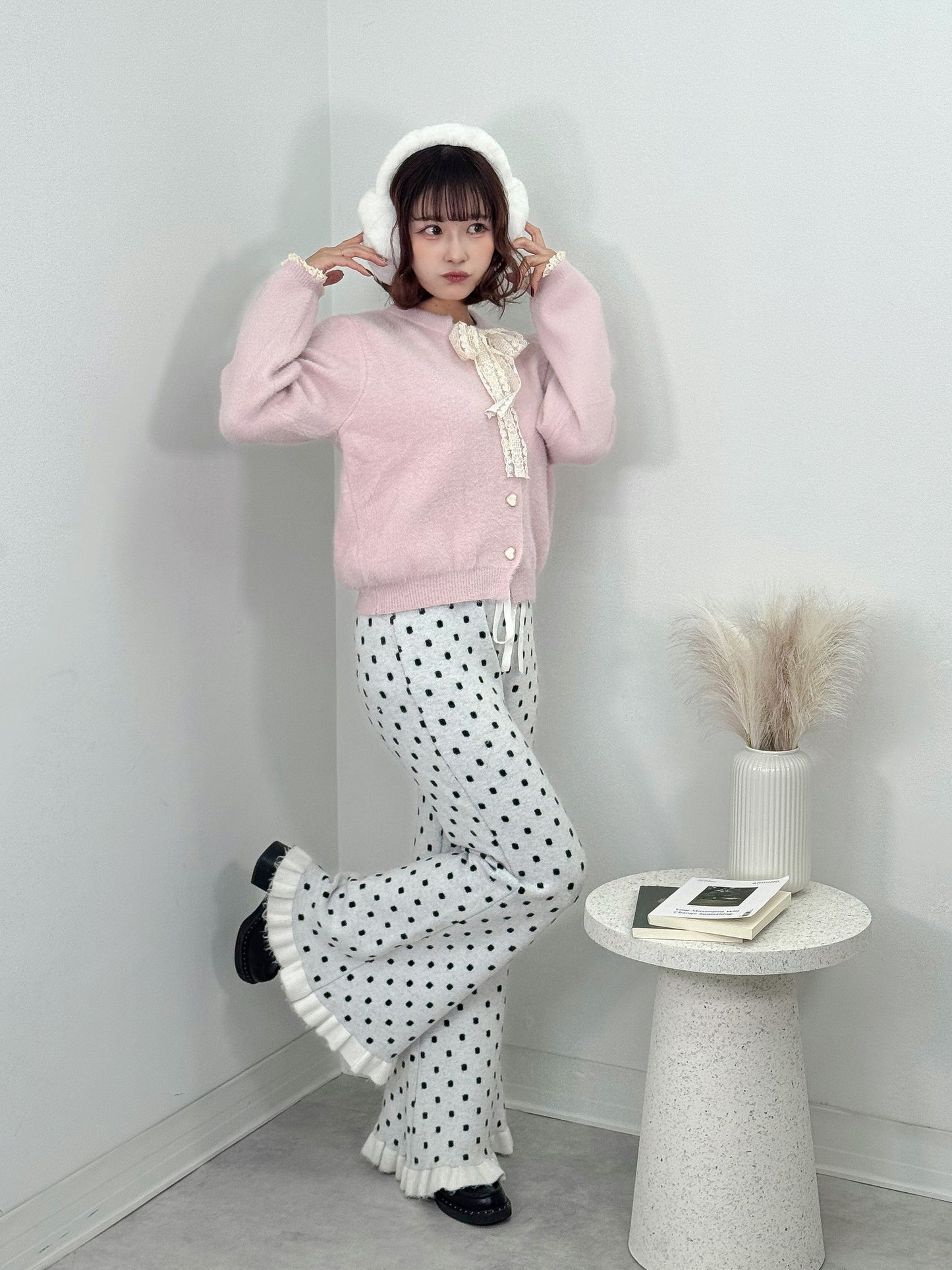 ドットニットパンツ